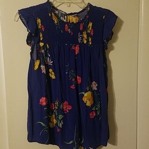 Blue flower shirt